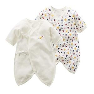 Mum&nny オーガニックコットン 新生児肌着 コンビ肌着 2枚セット ベビー服インナー 出産祝い 春夏秋冬