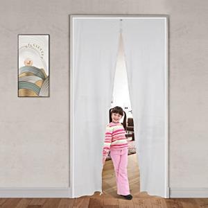 玄関断熱カーテン マグネット式自動で閉める 夏冬兼用 100*220cm半透明