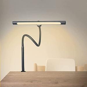デスクライト LED 電気スタンド クリップライト 平面発光 目に優しい スタンドライト無段階調光 調色 360度回転 タイマー 記憶機能 タッチセ