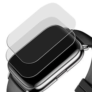 スマートウォッチ保護フィルム1.69インチ 保護フィルム 耐指紋 撥油性 高透過率 24時間内気泡自動消え TPU製 スマートウォッ