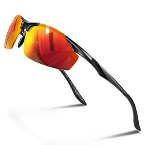 Glazata 偏光スポーツサングラス 変色調光偏光グラス 昼夜兼用 超軽量メタル UV400 紫外線カット ドライブ/野球/自転車/夜釣り／ラ