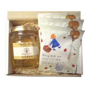 （送料込み）国産百花蜂蜜＆はちみつりんご紅茶のギフトセット (ホワイトデーギフトにも)