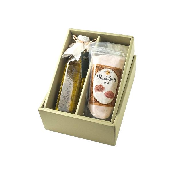 ヒマラヤ岩塩＆オリーブオイル (トロイ)ギフトセット