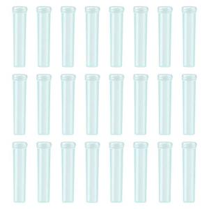 WANDIC 花の水管, 100個 クリアフローラルチューブ キャップ付きプラスチックフラワーバイアル フラワーアレンジメント, 2.8 x 0.7イ