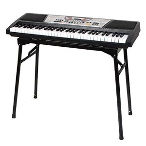 AKOZLIN 折りたたみ式のピアノ キーボードスタンド 61/73/76/88鍵の鍵盤に対応 幅/高さの調整が可能 ピアノ台 電子キーボード用 折畳