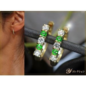 ピンクサファイヤ ハートシェイプのスタッド・一粒のK18ピアス 鮮明な