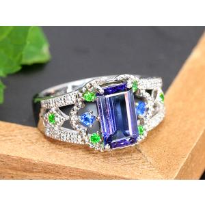 ジェムケリー 1P・アレキサンドライト・ダイヤモンドリング・指輪