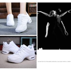 ダンスシューズ ダンス スニーカー 白 黒 2...の詳細画像1