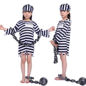 ハロウィン 囚人 コスプレ 男の子 囚人服 子...の詳細画像2