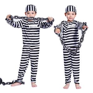 ハロウィン 囚人 コスプレ 男の子 囚人服 子...の詳細画像3