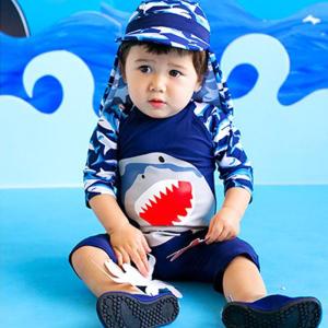 水着 KIDS 男の子 ベビー水着 ロンパース 半袖 オールインワン
