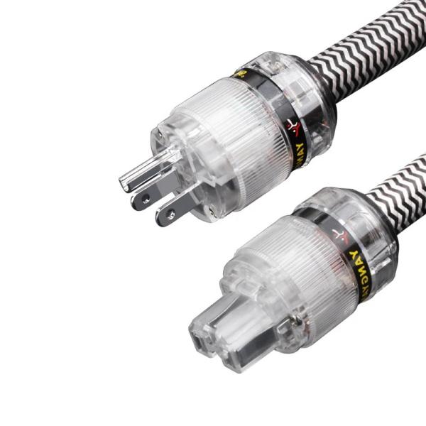 送料無料 Hifi AC電源コード USプラグ/EUプラグ 2ピン3ピン対応 パワーケーブル YY-...