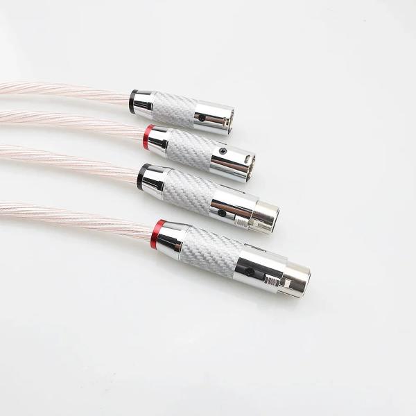 送料無料 XLRケーブル 3ピン バランス接続 XLRオス-XLRメス 7N OCC単結晶銅+銀メッ...