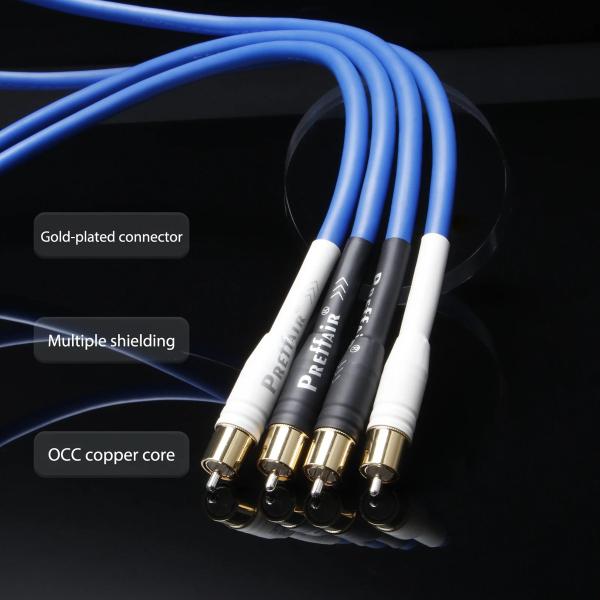 HIFI OCC 銅 RCA ケーブルクリアライトインターコネクトケーブル CD X416R1721...