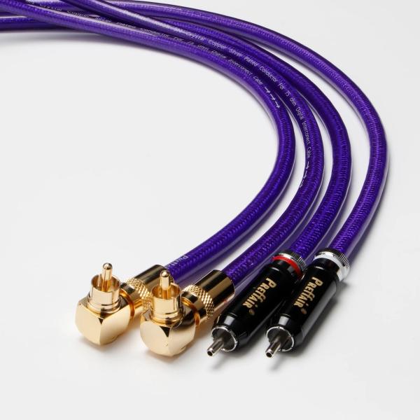 RCA端子オス インターコネクトケーブル 7.8mm外径 銀メッキOCC導体 rca cable 4...