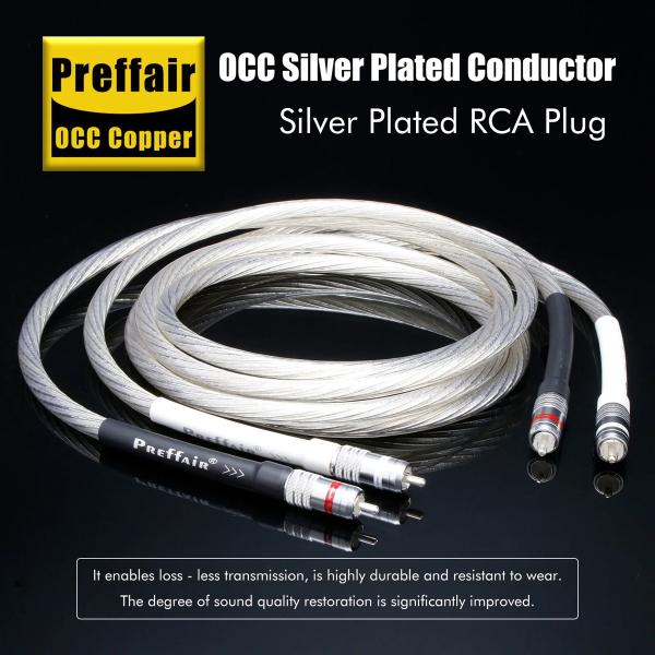 RCAケーブル OCC純銅銀メッキ線 対応CDアンプ RCA Cable x428R1728 / 1...