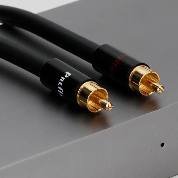 RCAケーブル OCC導体 金メッキ・ロジウムメッキ端子 8mm外径 rca cable X418R...