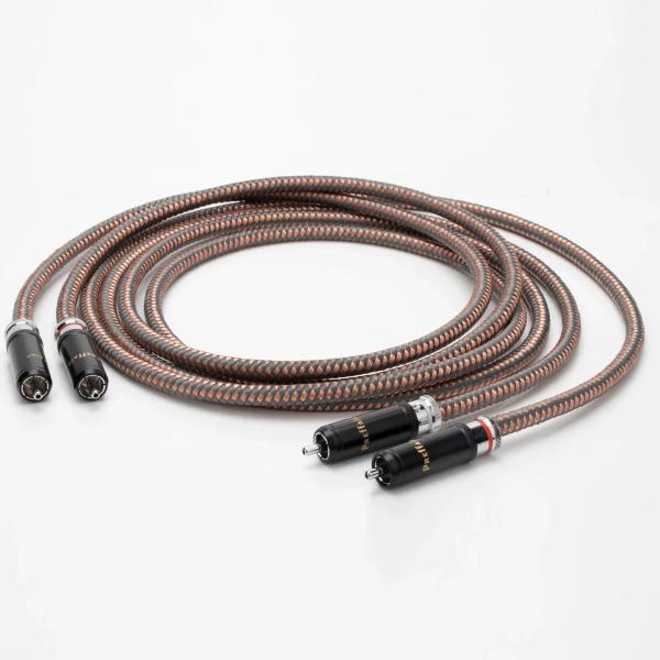 RCAケーブル OCC導体 銀メッキ銅 編組シールド 8mm外径 パワーアンプ DAC RCA X4...