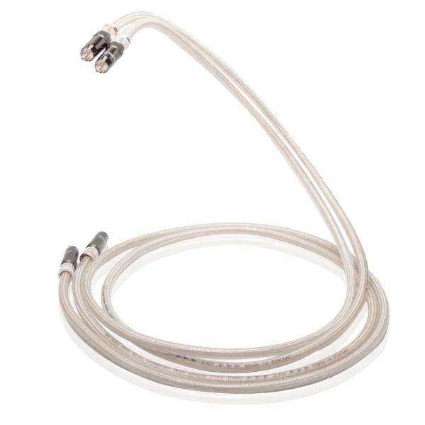 純銀線 RCA-XLR インターコネクトケーブル 6.2mm外径 ブレードシールド X451R178...