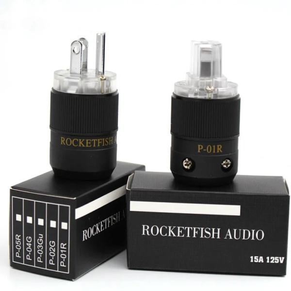 送料無料 ロジウムメッキオーディオ電源プラグのペア,hifi P01-R,us US plug wi...