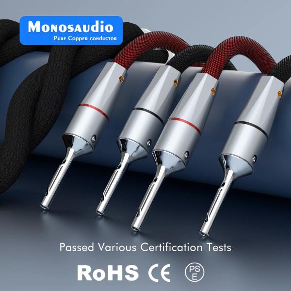 スピーカーケーブル Monosaudio S803S2R OCC多層銅銀メッキ 11AWG S803...