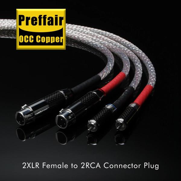 RCA-XLRインターフェースケーブル 7N OCC銅銀メッキ導体 X438XR1801 F-R17...