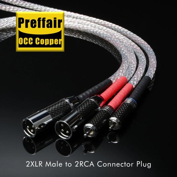 RCA-XLRインターフェースケーブル 7N OCC銅銀メッキ導体 X438XR1801 M-R17...