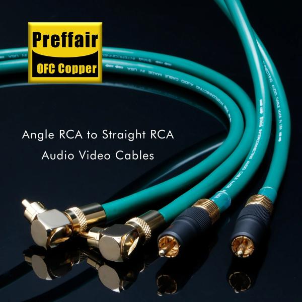 RCAケーブル オス-オス 純銀銅線 銀メッキ導体 6mm外径 Hi-Fi DAC・アンプ X403...