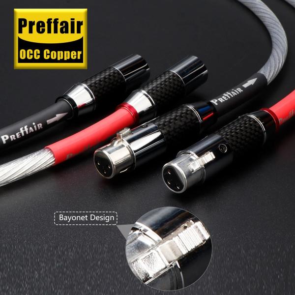 XLR-RCAインターリンクケーブル シルバーメッキOCC導体 9mm外径 RCA to XLR m...