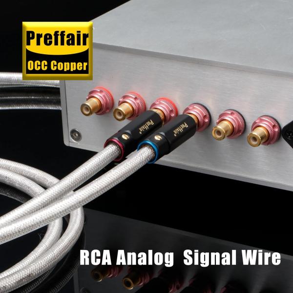 Preffair X407R1736 Hi-Fi オーディオ RCA ケーブル DAC/DVD/AM...