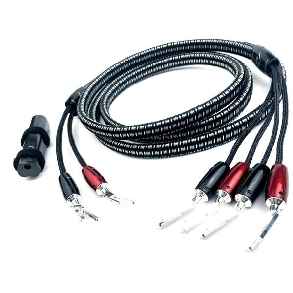 高品質K2 PSSシルバー2-4バイワイヤーHi-Fiオーディオセンタース Banana to Y ...