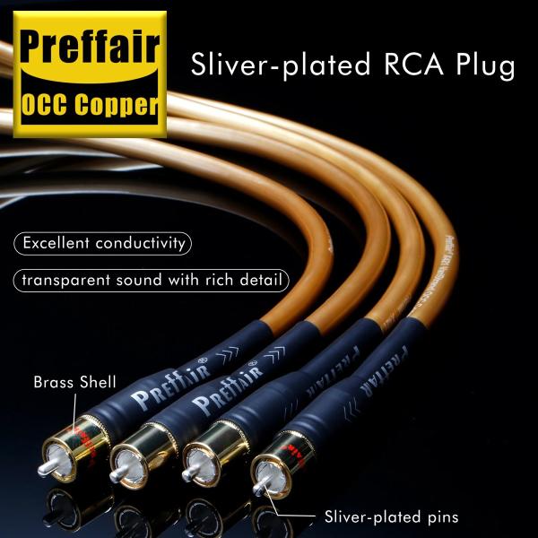 RCAケーブル 6N OCC銅 編組シールド 9.5mm外径 Hi-Fi アナログ音響用 X421R...