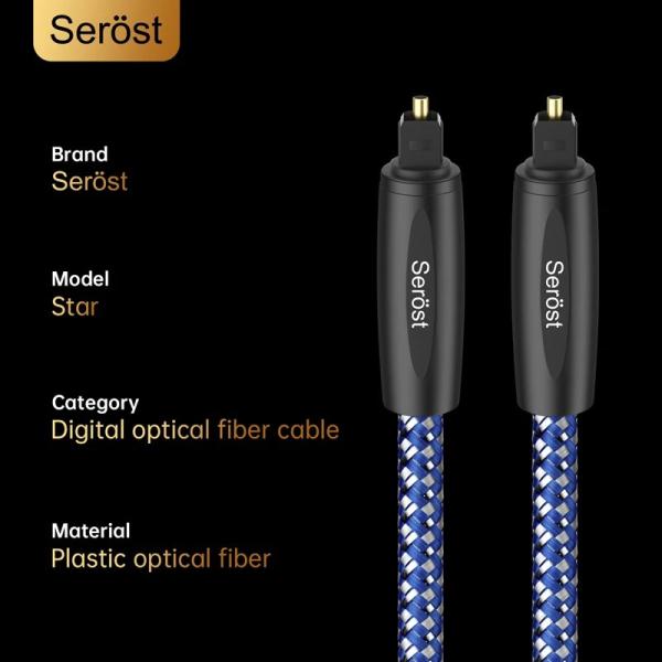 Serost HiFi 5.1チャンネル S/PDIF TOSLINK Cable 1 PCS / ...