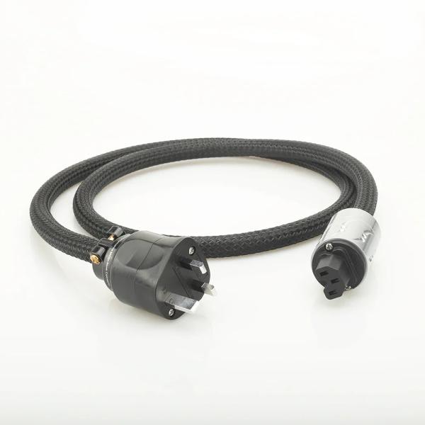 HIFI電源ケーブル 銅製 UKプラグ 3ピンオス-メス OFC導体 オーディオ機器用 アンプ・スピ...