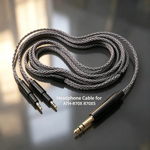 HiFi ヘッドホンリケーブル 7N OCC純銅銀メッキ 8芯 2.5mm balanced / 1...