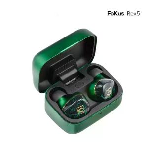 ノイズキャンセリング対応 ワイヤレスBluetoothイヤホン ダイナミックドライバー2個搭載 PVC・金属製 グリーン