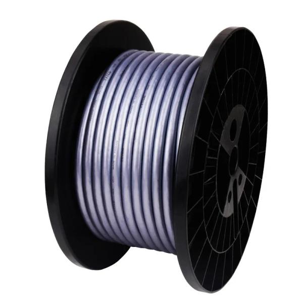 スピーカーケーブル 6N OCC純銅 バルク線 11mm径 メス-メス DIY用 グレー / 3m