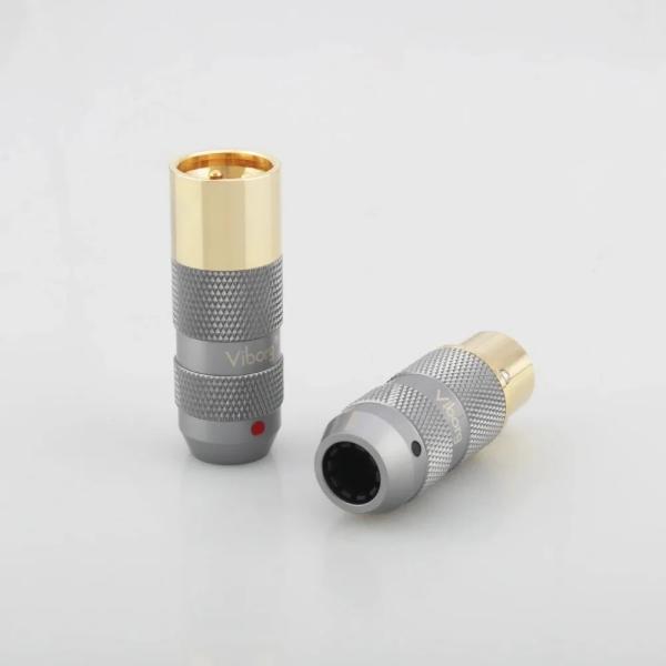 VIBORG XM202G + XF202G 純銅製 XLR 24K 金メッキ XLR コネクタジャ...