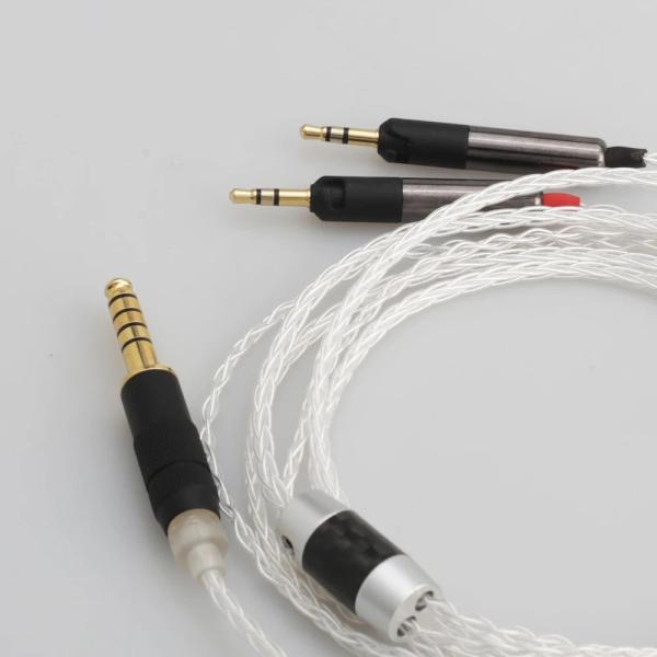Audiocrast HC025 4.4mm TRRS バランス 8 コア シルバーメッキ ヘッドフ...