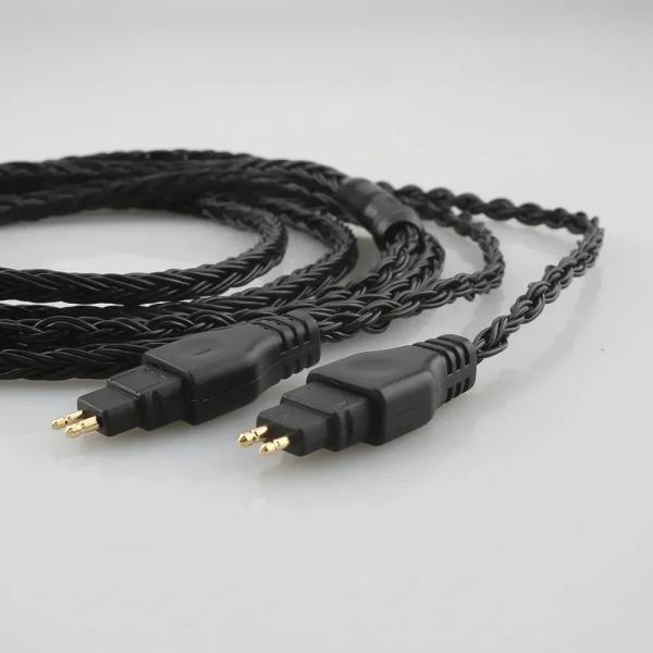 16 コアブラック OCC イヤホンケーブルゼンハイザー HD580 HD600 HD650 HDx...
