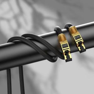 Viborg Audio LAN8 高品質純銀 Cat8 イーサネットケーブル RJ45 ネットワークケーブル、最適なデータ伝送を実現 【2.5メートル】