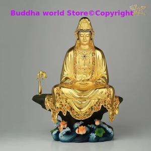 観音菩薩像 仏像 金メッキ 24金 観音様 仏...の詳細画像5