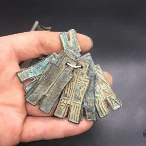 ブロンズ製 戦国刀幣 模擬古銭 置物 家装飾 インテリア 銅製 複製品 No.1