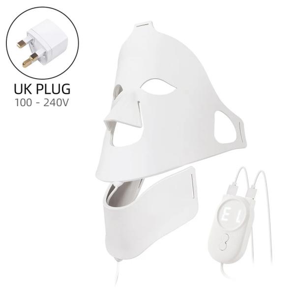 フェイスネックシリコーン LED マスク LED ライト 7 UK PLUG (220-240V)