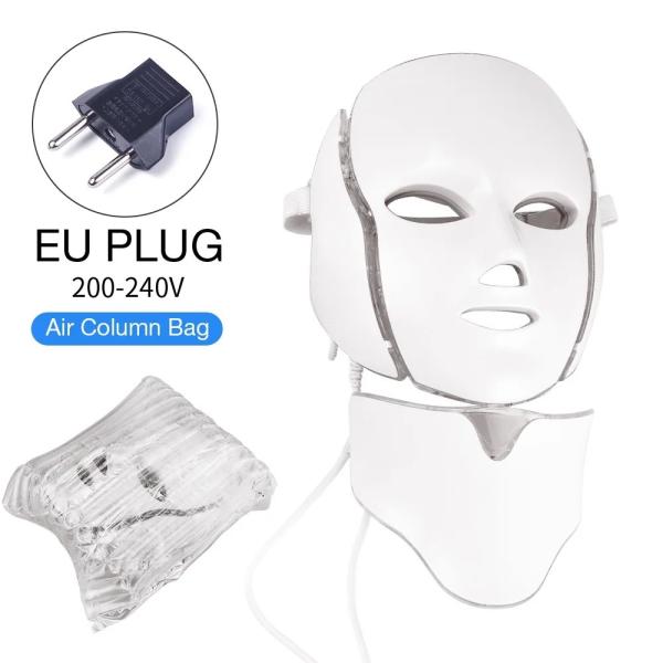 エアバッグ-7 色ライト LED スキンケアフェイシャル美容マスク首の肌の若返り治療美容抗ニ EU ...