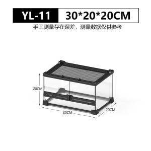 パノラマビューのガラス製爬虫類テラリウム、ダブルドアのトカゲ飼育ケース A30x20x20 139.8