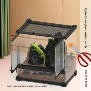 パノラマビューのガラス製爬虫類テラリウム、ダブ...の詳細画像3