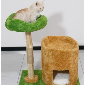キャットタワー 木製 大型 爪とぎポール マッ...の詳細画像2