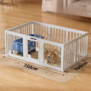 犬 サークル ペットフェンス 木製 折りたたみ...の詳細画像1