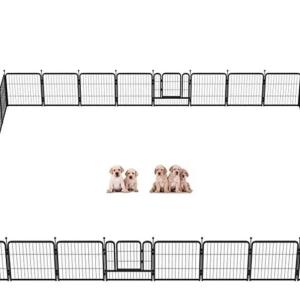 犬 サークル ペットフェンス 木製 折りたたみ 連結 ベランダ 犬用 ゲート 間仕切り 脱走防止 大型 拡張 32枚セット